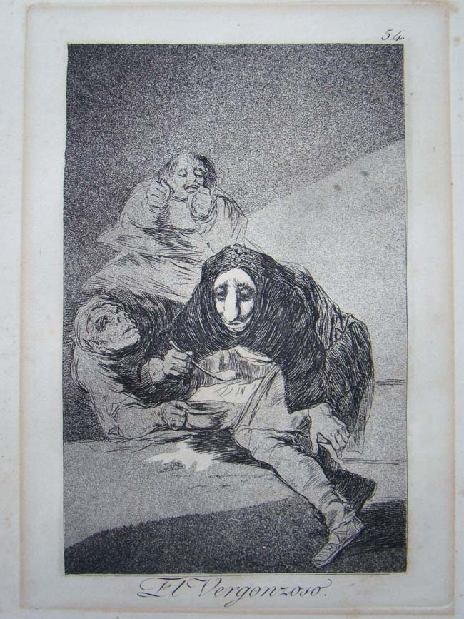 Francisco Goya (1746-1828)etching from his series entitled "LOS CAPRICHOS" Number 54, which were first published in 1798